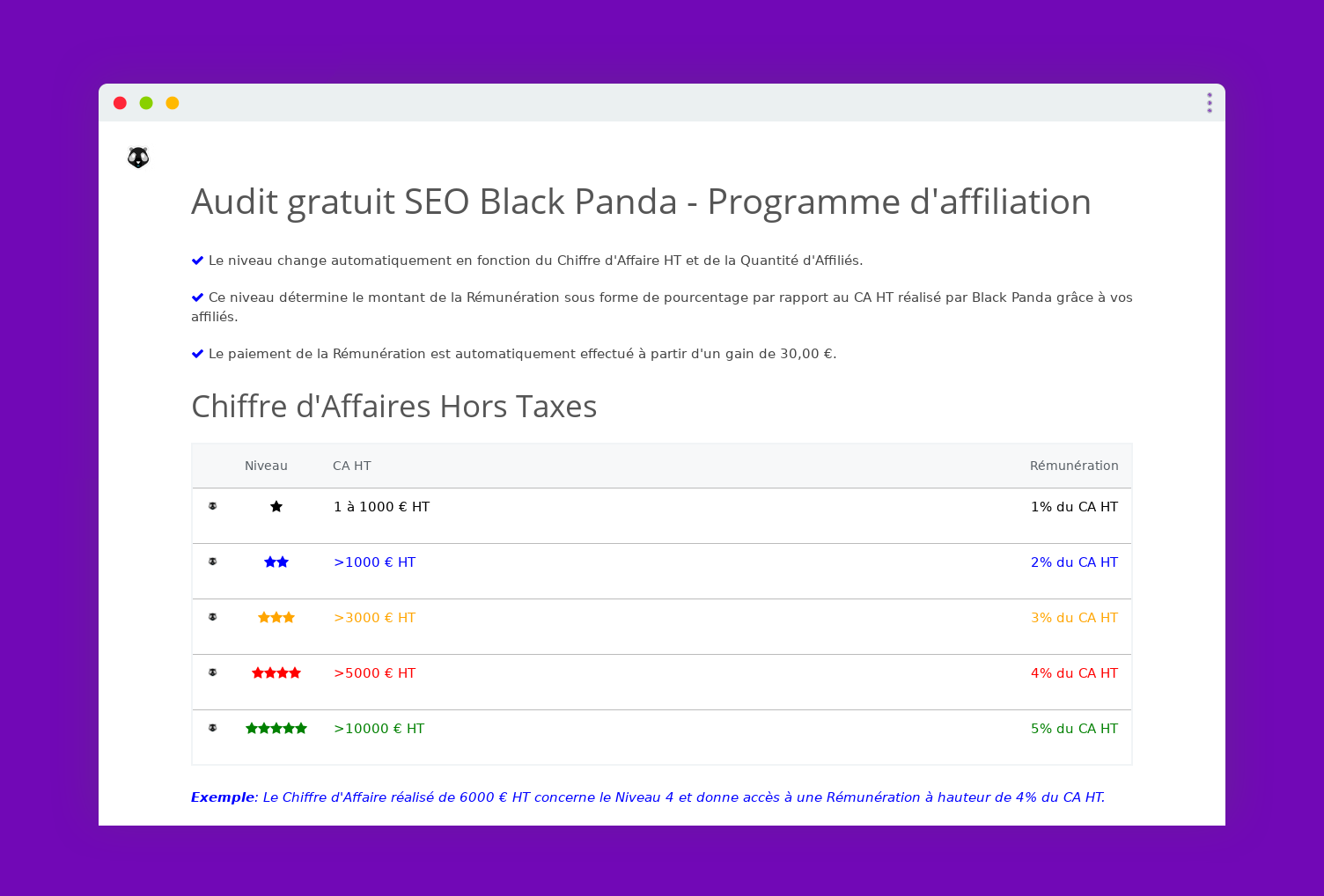 screenshot affiliate black panda system template