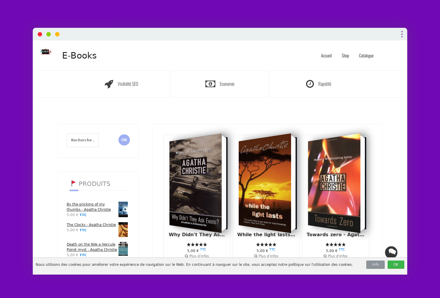 screenshot ebooks shop category template