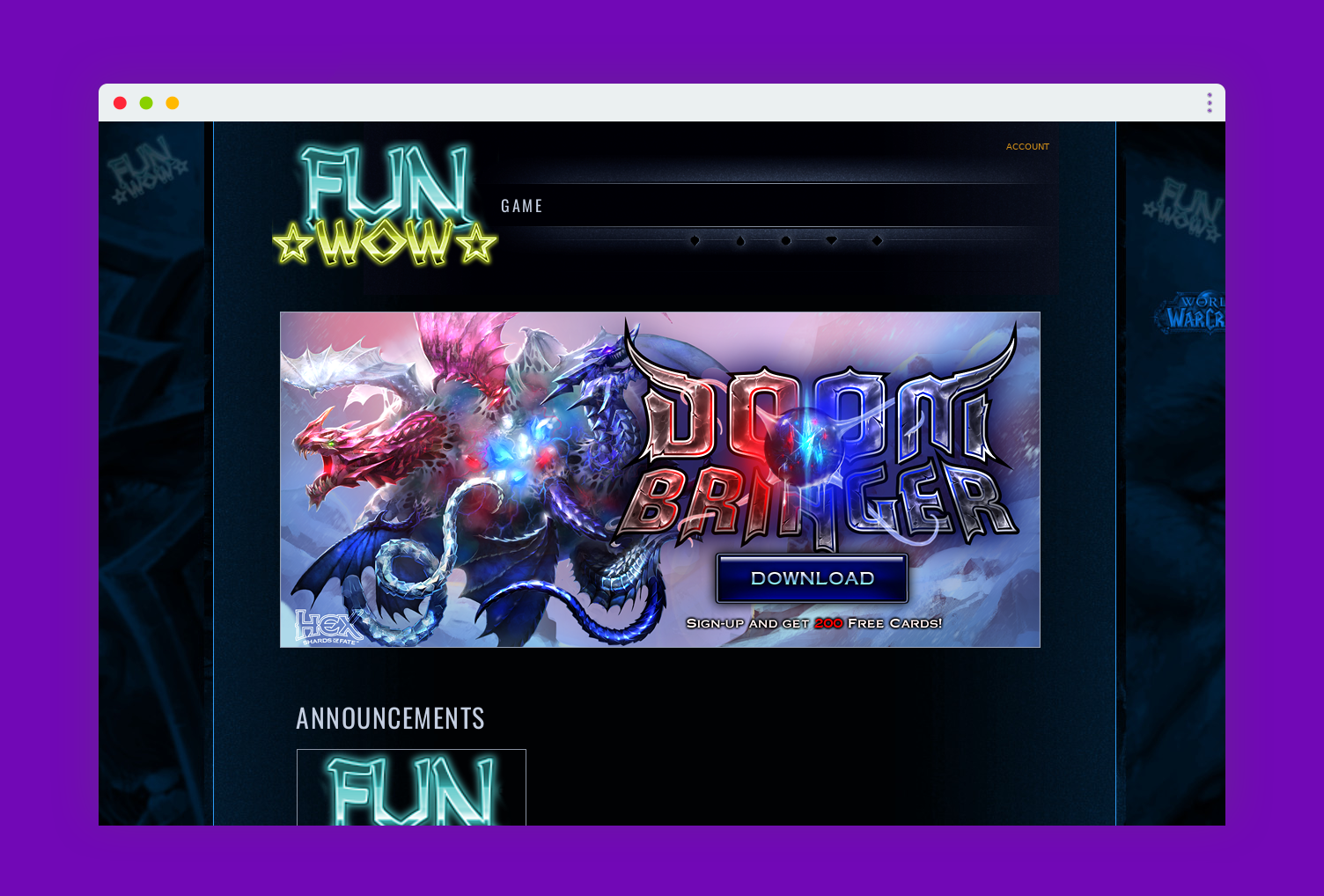 screenshot fun wow digital gaming site