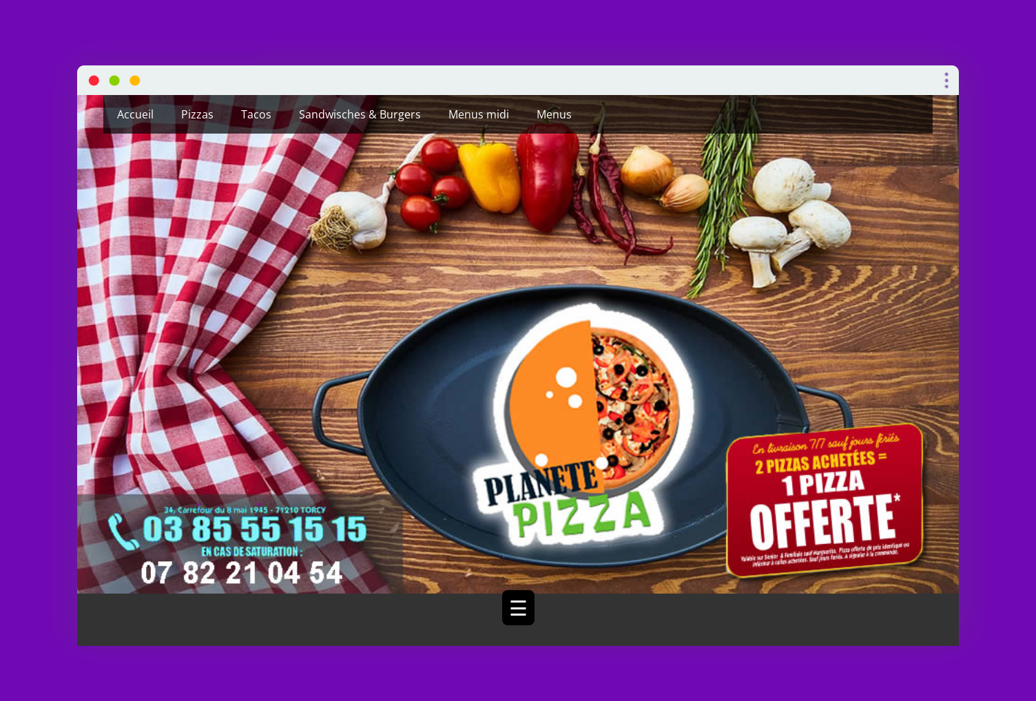 screenshot restaurant pizzeria pizza burgers tacos