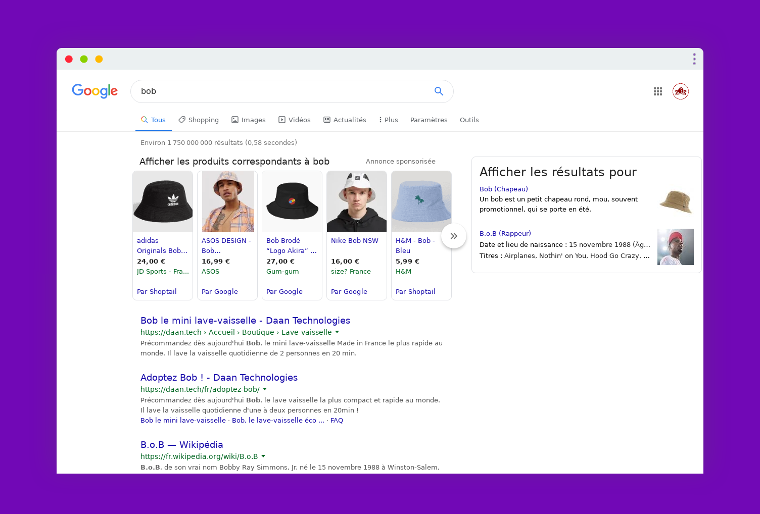 screenshot search tool recherche
