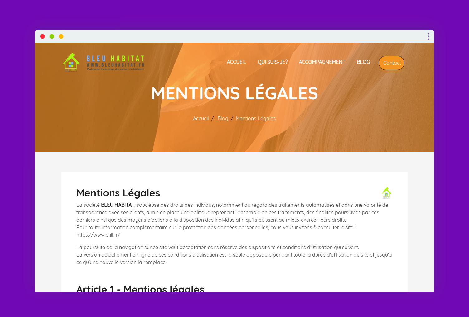 screenshot terms and conditions page mentions legales template